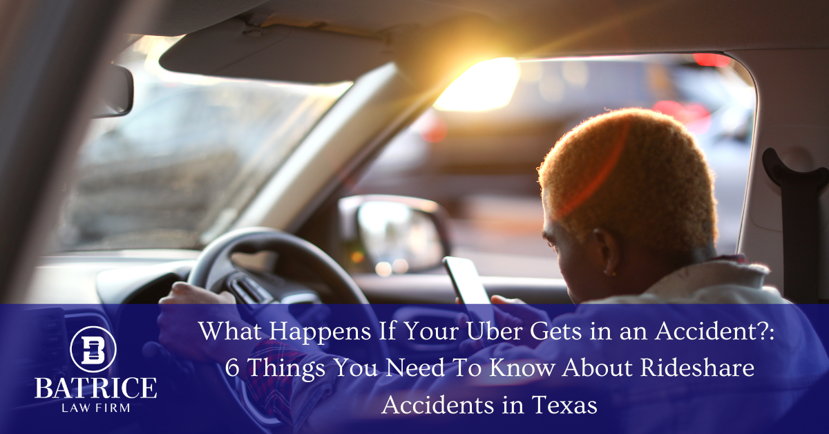 Best Uber/Lyft Accident Lawyers in Austin TX. What happens if your uber gets into a accident? 6 things you should know about rideshare accidents.