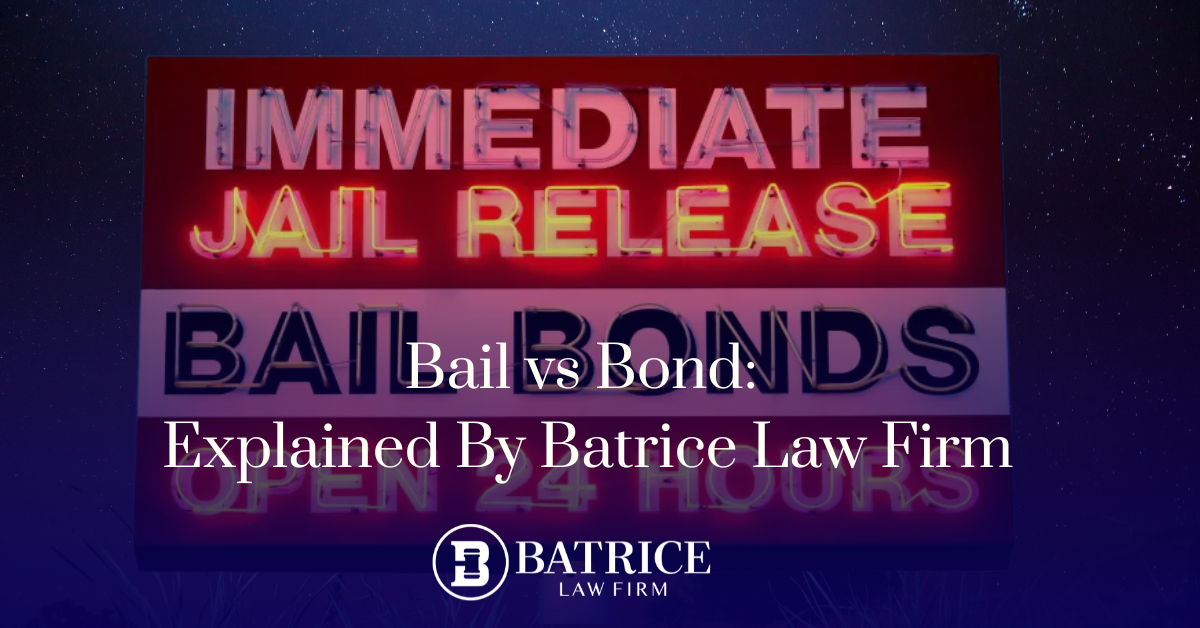 bail vs bonds explained by the best criminal defense lawyer in Austin TX at Batrice Law Firm
